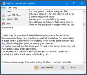 VovSoft PDF to Text Converter 1.6 1